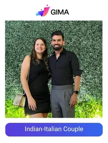 Indian-Italian Couple