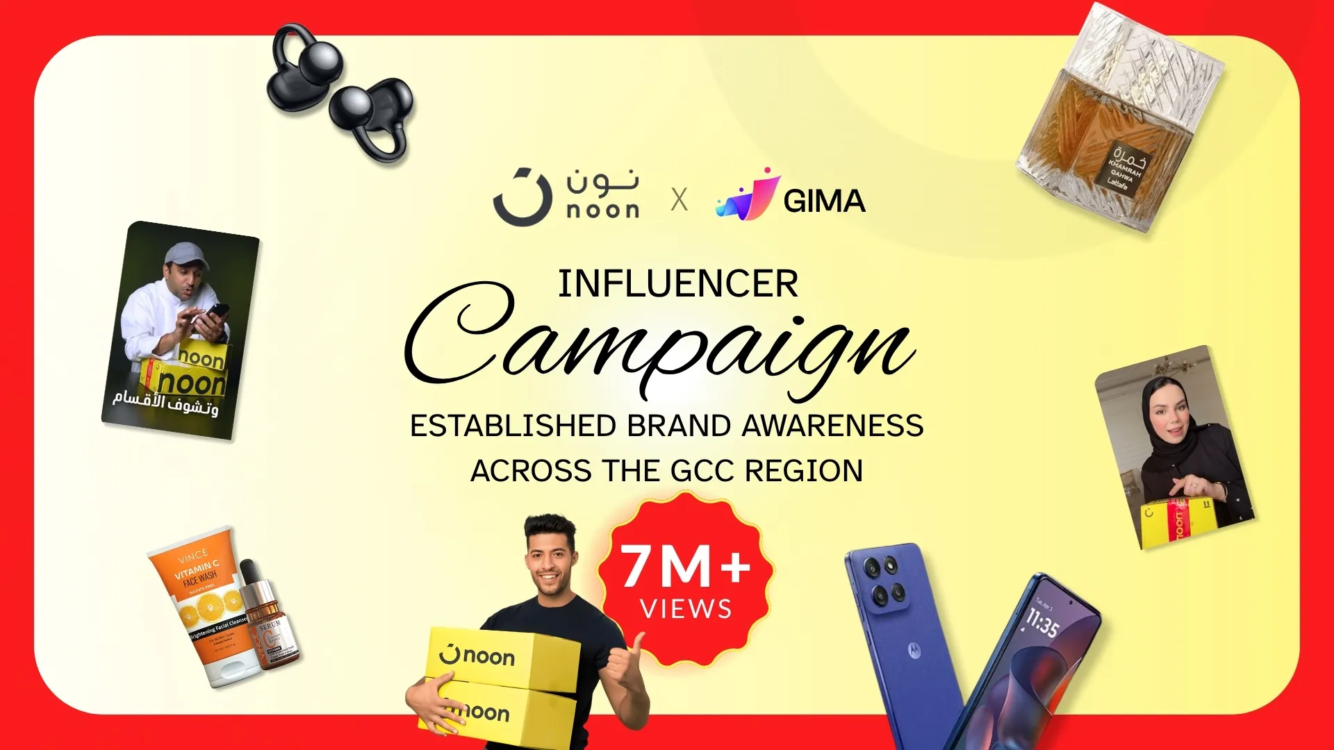 Noon’s Influencer Campaign established brand awareness across the GCC region, achieved 7M+ Views